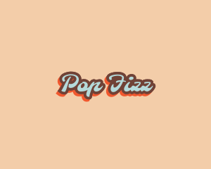 Retro Pop Art Script logo