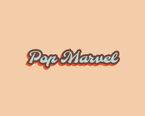 Retro Pop Art Script logo