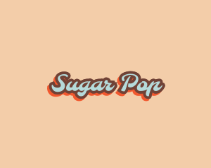 Retro Pop Art Script logo design