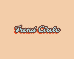 Retro Pop Art Script logo