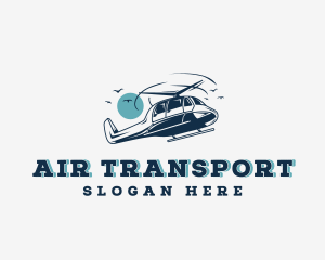 Helicopter Aircraft Aviation logo design