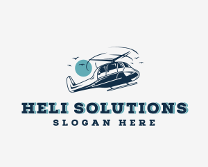 Helicopter Aircraft Aviation logo