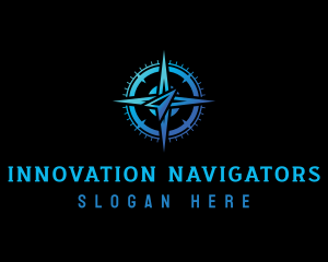 Compass Navigation Tracker logo design