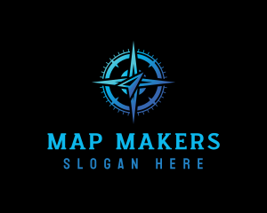 Compass Navigation Tracker logo design