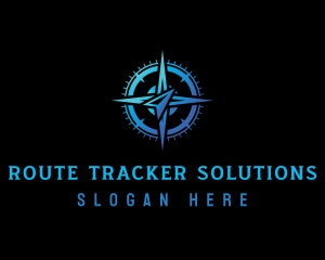 Compass Navigation Tracker logo design