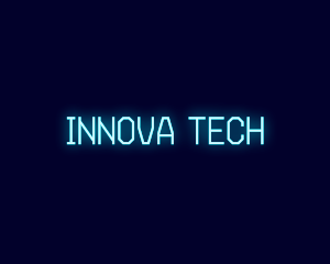 Neon Tech Glow logo design