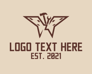 Brown Construction Butterfly logo