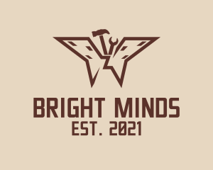 Brown Construction Butterfly logo