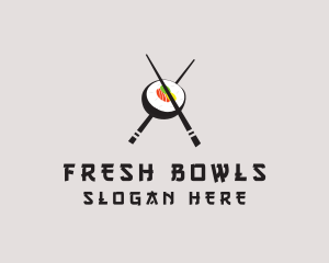 Maki Roll Bowl logo design