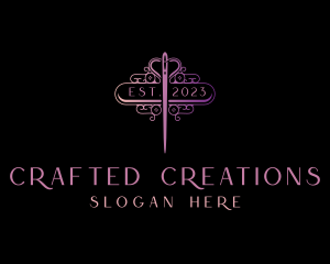 Ornamental Needle Tailor  logo design