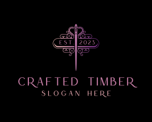 Ornamental Needle Tailor  logo design