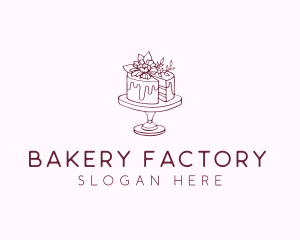 Floral Cake Bakery logo design