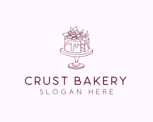 Floral Cake Bakery logo design