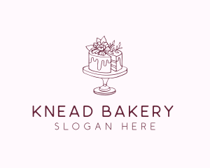 Floral Cake Bakery logo design