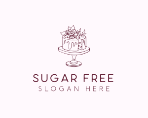 Floral Cake Bakery logo design