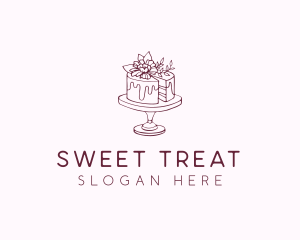 Floral Cake Bakery logo design