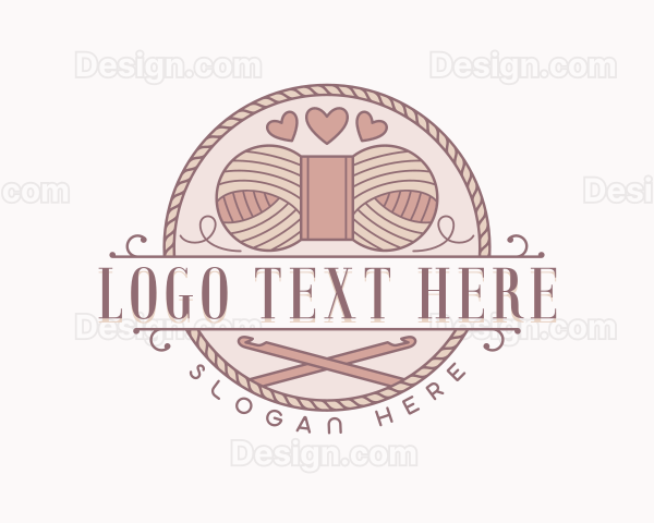 Handmade Knitting Crochet Logo