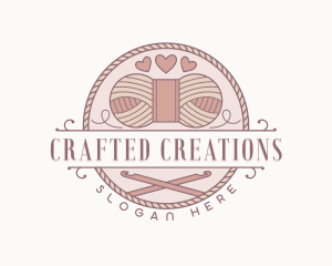 Handmade Knitting Crochet logo design