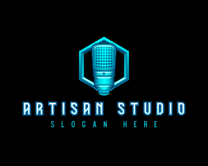 Studio Audio Microphone logo design