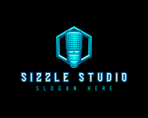 Studio Audio Microphone logo design