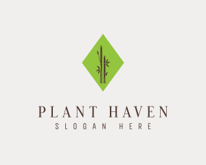 Organic Bamboo Plant logo design