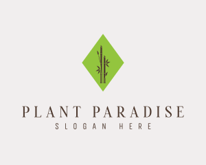 Organic Bamboo Plant logo design