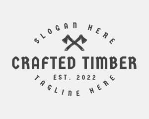 Hipster Lumberjack Axe  logo design