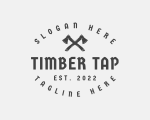 Hipster Lumberjack Axe  logo design