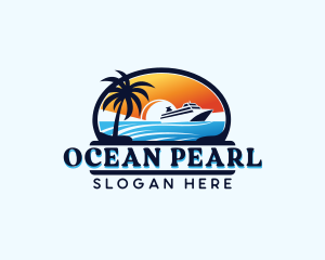 Tourist Ocean Cruise logo design