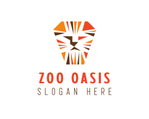 Lion Zoo Wildlife logo design