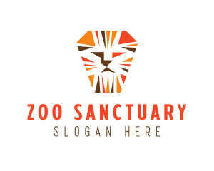 Lion Zoo Wildlife logo design