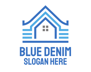 Blue Pattern House logo design