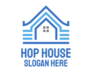 Blue Pattern House logo design