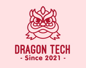 Asian Dragon Head logo design