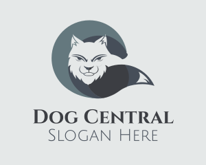 Smug Fox Tail Circle logo design