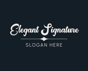 Simple Signature Script Wordmark logo design