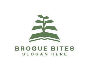 Book Tree Plant Logo