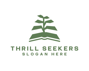 Book Tree Plant Logo