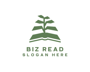 Book Tree Plant logo design