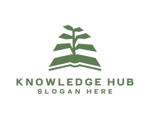 Book Tree Plant logo design