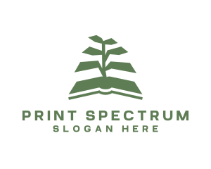 Book Tree Plant logo design