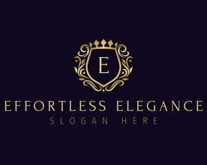 Luxury Shield Crown logo design