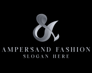 Silver Ampersand Lettering logo