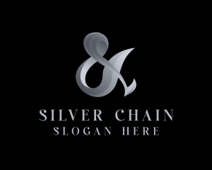 Silver Ampersand Lettering logo design