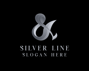 Silver Ampersand Lettering logo