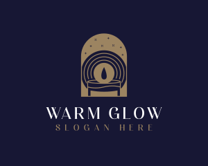 Gold Spa Candle logo design