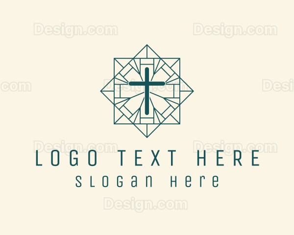 Holy Religious Crucifix Logo