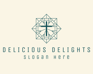 Holy Religious Crucifix Logo