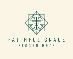 Holy Religious Crucifix logo design