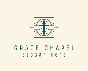 Holy Religious Crucifix logo design